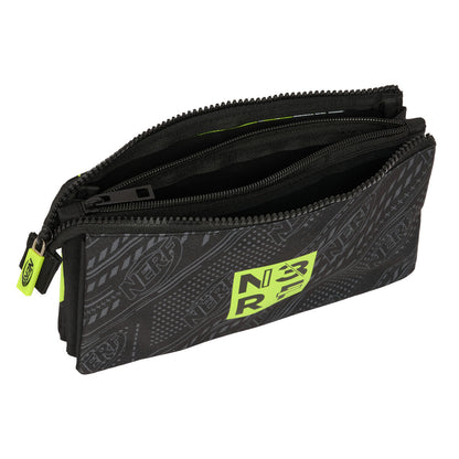Penar triplu Nerf Get ready Negru 22 x 12 x 3 cm - Birou și papetărie, Material școlar și educațional