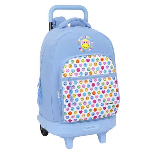 Ghiozdan Smiley Joyful Albastru Multicolor 33 x 45 x 22 cm - Birou și papetărie, Material școlar și educațional