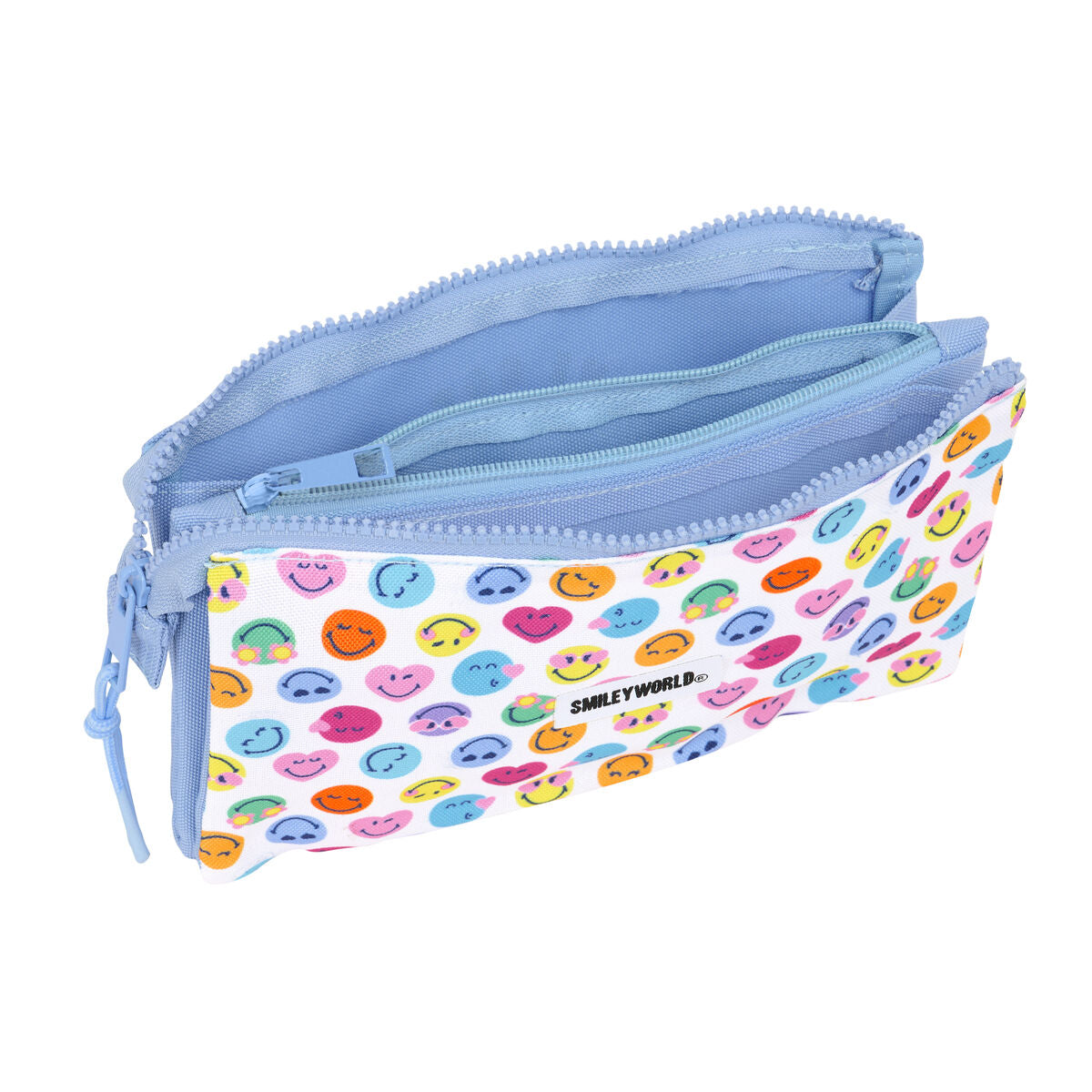 Geantă Universală Smiley Joyful Multicolor Albastru deschis 22 x 12 x 3 cm - Birou și papetărie, Material școlar și educațional