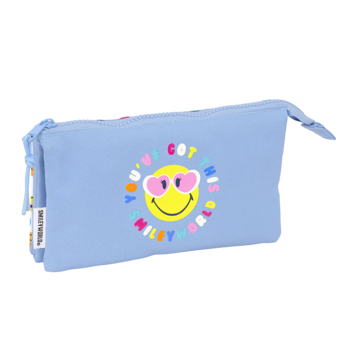 Geantă Universală Smiley Joyful Multicolor Albastru deschis 22 x 12 x 3 cm - Birou și papetărie, Material școlar și educațional