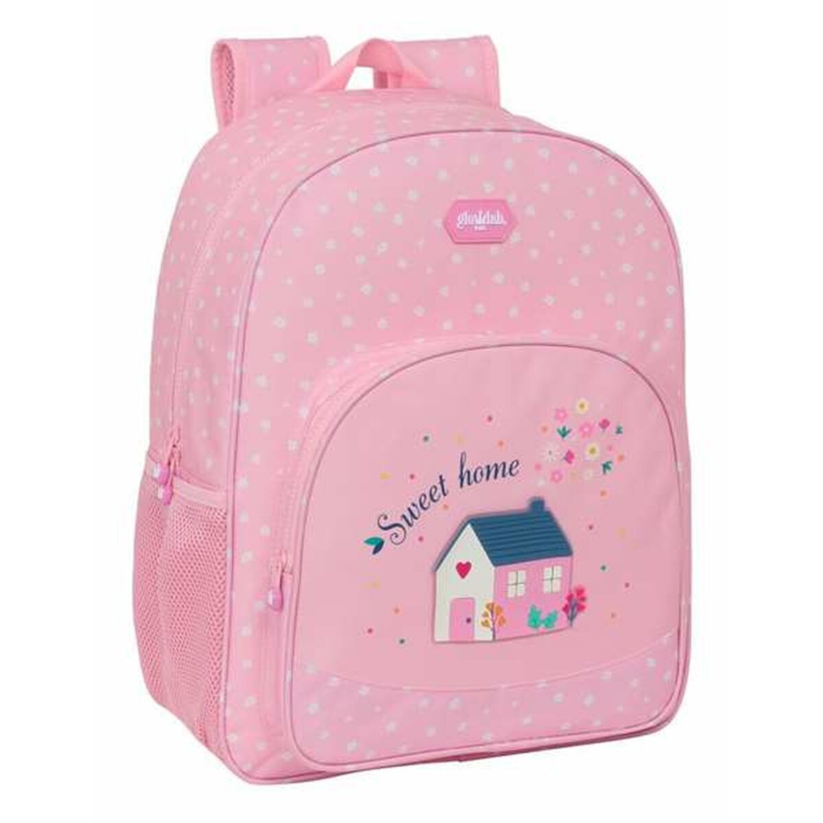 Ghiozdan Glowlab Kids Sweet Home Roz 33 x 42 x 14 cm - Birou și papetărie, Material școlar și educațional