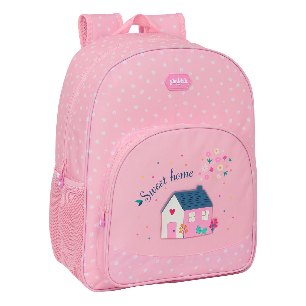 Ghiozdan Glow Lab Sweet home Roz 33 x 42 x 14 cm - Birou și papetărie, Material școlar și educațional