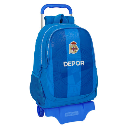 Ghiozdan cu Roți R. C. Deportivo de La Coruña Albastru 32 x 44 x 16 cm - Birou și papetărie, Material școlar și educațional
