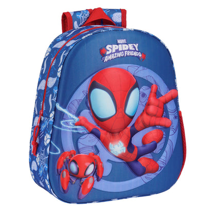 Ghiozdan 3D Spider-Man Roșu Bleumarin 27 x 33 x 10 cm - Birou și papetărie, Material școlar și educațional