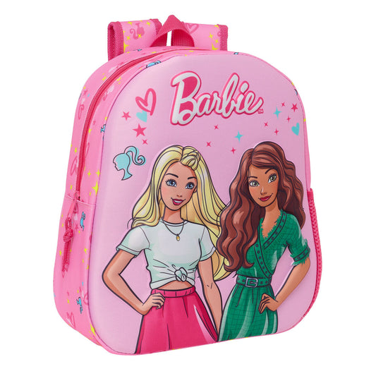 Ghiozdan 3D Barbie Roz Fucsia 27 x 33 x 10 cm - Birou și papetărie, Material școlar și educațional