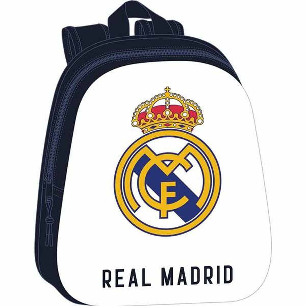 Ghiozdan Real Madrid C.F. Alb Bleumarin 27 x 33 x 10 cm - Birou și papetărie, Material școlar și educațional