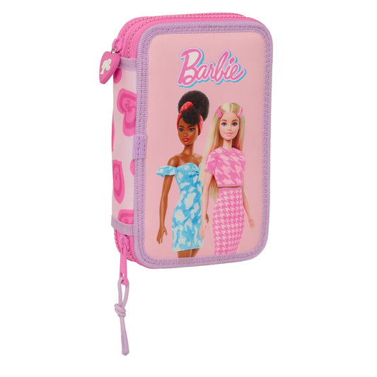 Creion dublu Barbie Love Roz 12.5 x 19.5 x 4 cm 28 Piese - Birou și papetărie, Material școlar și educațional