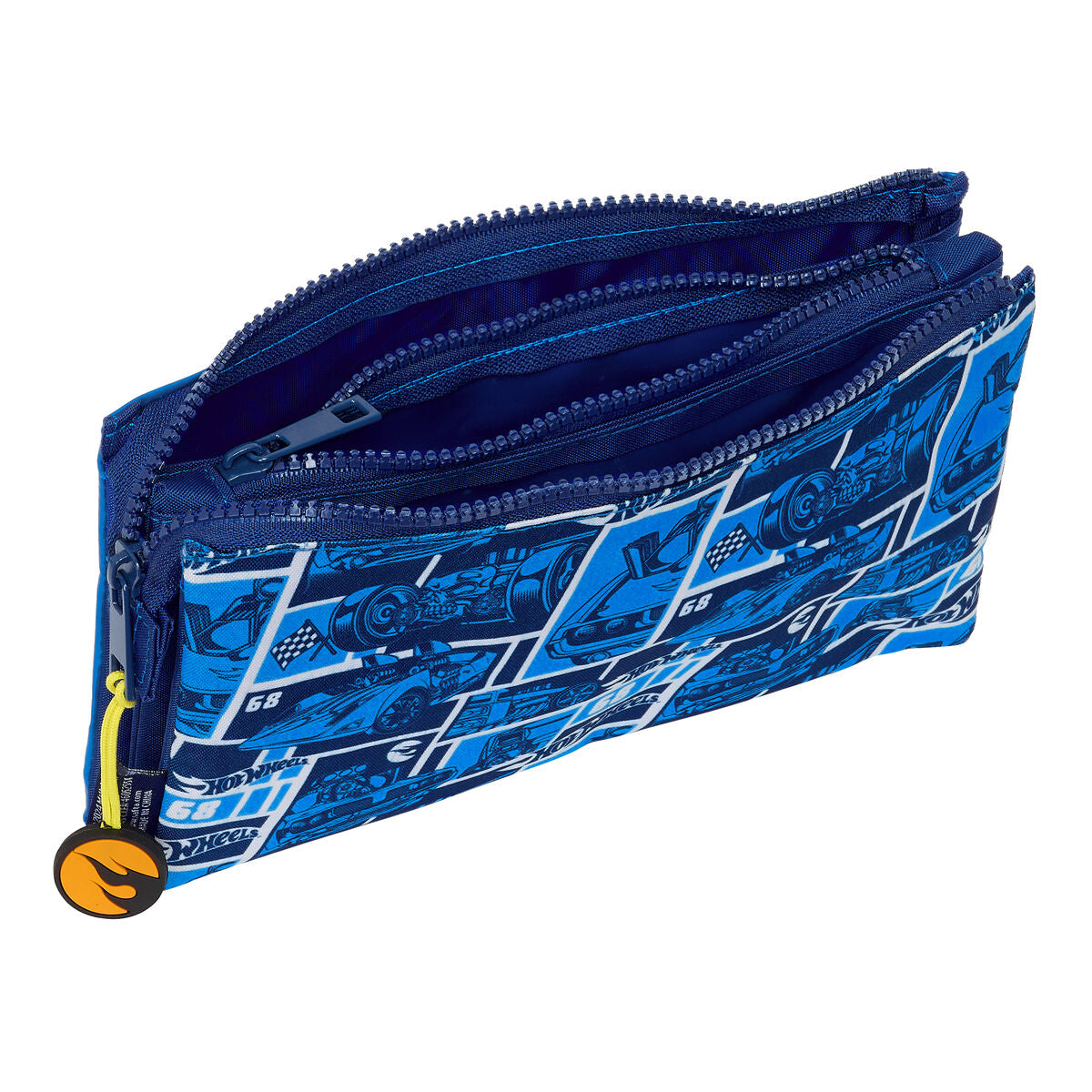 Penar triplu Hot Wheels Sonny Bleumarin 22 x 12 x 3 cm - Birou și papetărie, Material școlar și educațional