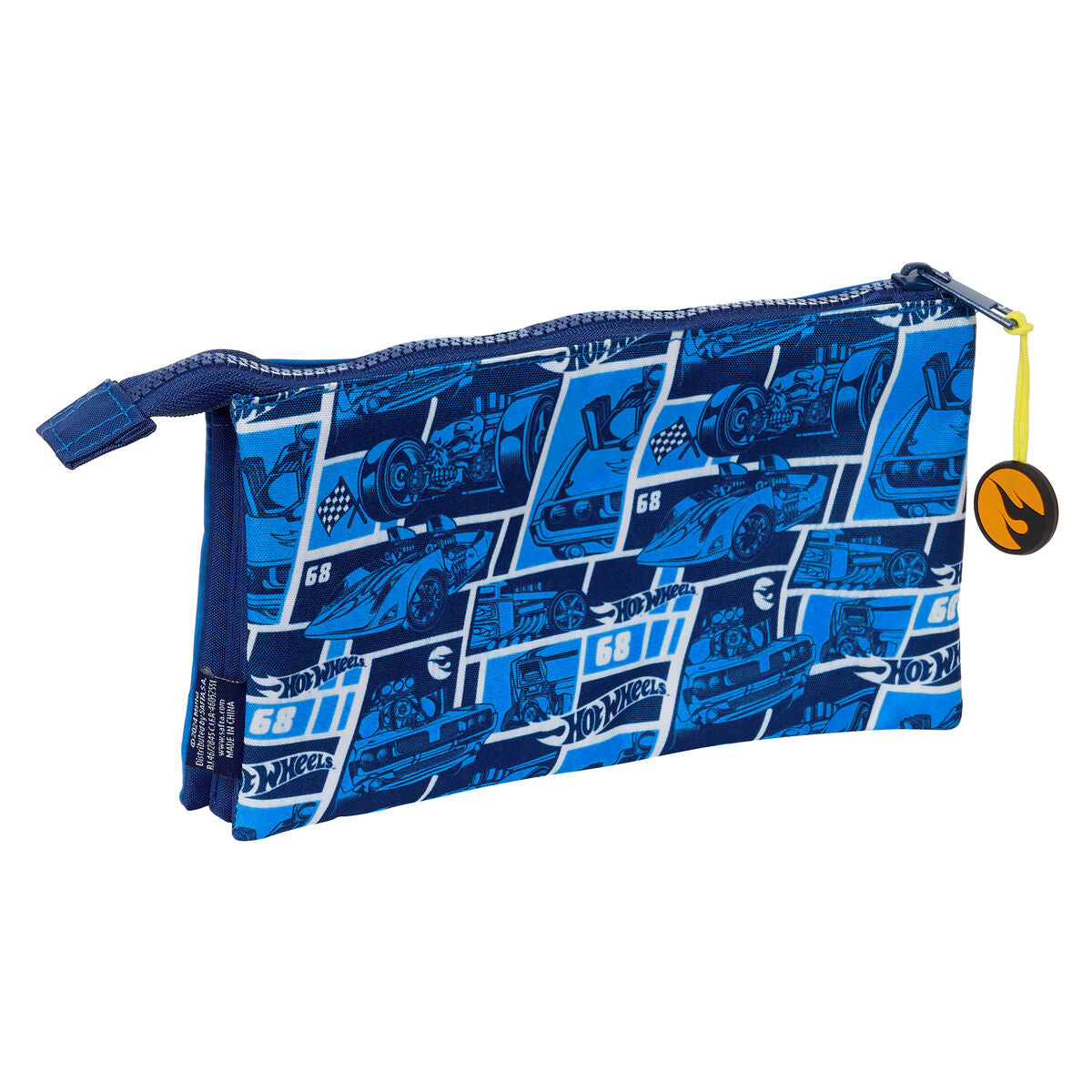 Penar triplu Hot Wheels Sonny Bleumarin 22 x 12 x 3 cm - Birou și papetărie, Material școlar și educațional