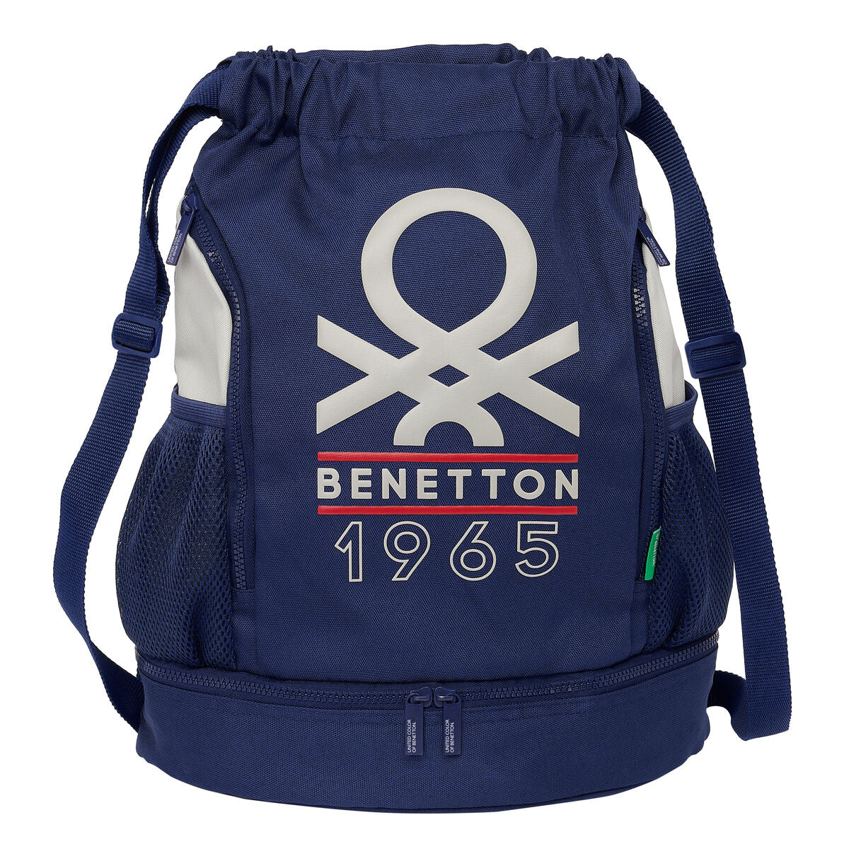 Geantă rucsac pentru copii Benetton Varsity Gri Bleumarin 35 x 40 x 1 cm - Birou și papetărie, Material școlar și educațional