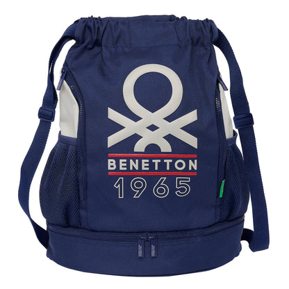 Geantă rucsac pentru copii Benetton Varsity Gri Bleumarin 35 x 40 x 1 cm - Birou și papetărie, Material școlar și educațional