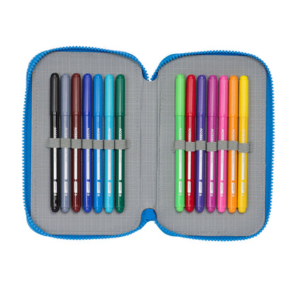Creion dublu Donald Albastru 12.5 x 19.5 x 4 cm (28 Piese) - Birou și papetărie, Material școlar și educațional
