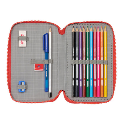 Creion dublu Atlético Madrid Albastru Roșu 12.5 x 19.5 x 4 cm (28 Piese) - Birou și papetărie, Material școlar și educațional