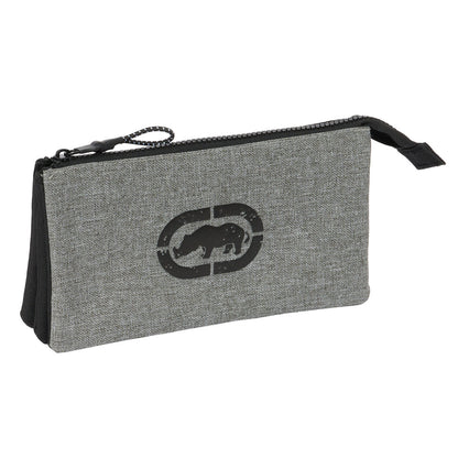 Penar triplu Eckō Unltd. Rhino Negru Gri 22 x 12 x 3 cm - Birou și papetărie, Material școlar și educațional