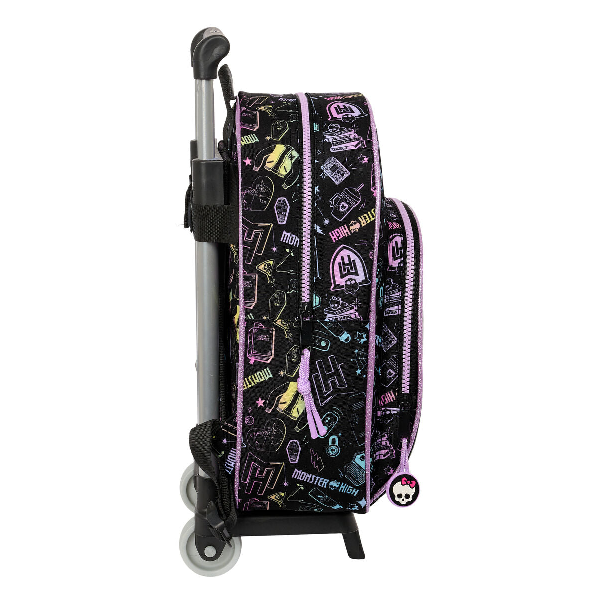 Ghiozdan cu Roți Monster High Negru 28 x 34 x 10 cm - Birou și papetărie, Material școlar și educațional