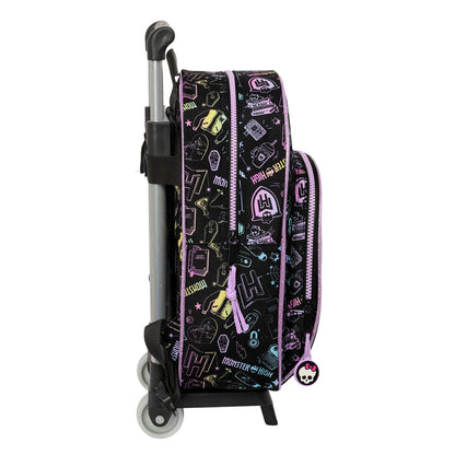 Ghiozdan cu Roți Monster High Negru 28 x 34 x 10 cm - Birou și papetărie, Material școlar și educațional