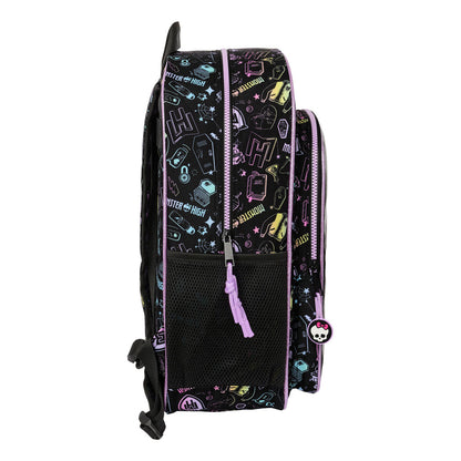 Ghiozdan Monster High Negru 33 x 42 x 14 cm - Birou și papetărie, Material școlar și educațional