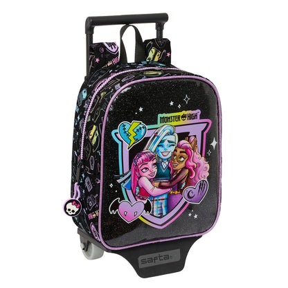 Ghiozdan cu Roți Monster High Negru 22 x 27 x 10 cm - Birou și papetărie, Material școlar și educațional