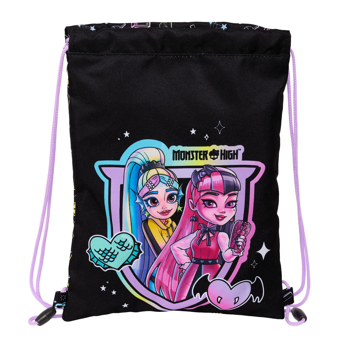 Geantă Rucsac cu Bretele Monster High Negru 26 x 34 x 1 cm - Birou și papetărie, Material școlar și educațional