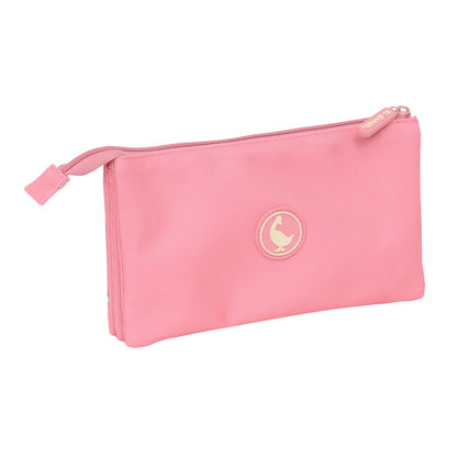Penar triplu El Ganso Marsala Roz 22 x 12 x 3 cm - Birou și papetărie, Material școlar și educațional