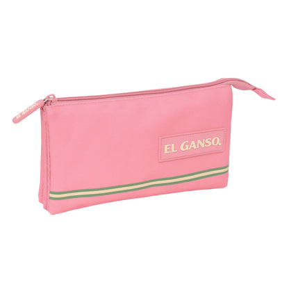 Penar triplu El Ganso Marsala Roz 22 x 12 x 3 cm - Birou și papetărie, Material școlar și educațional