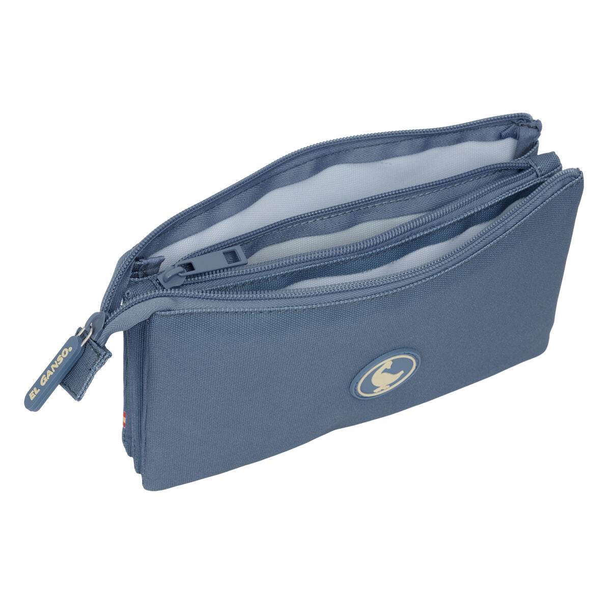 Penar triplu El Ganso Albastru 22 x 12 x 3 cm - Birou și papetărie, Material școlar și educațional