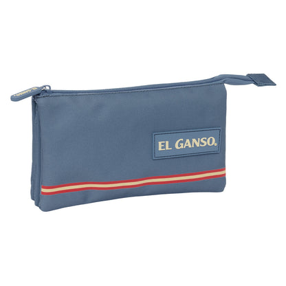 Penar triplu El Ganso Albastru 22 x 12 x 3 cm - Birou și papetărie, Material școlar și educațional