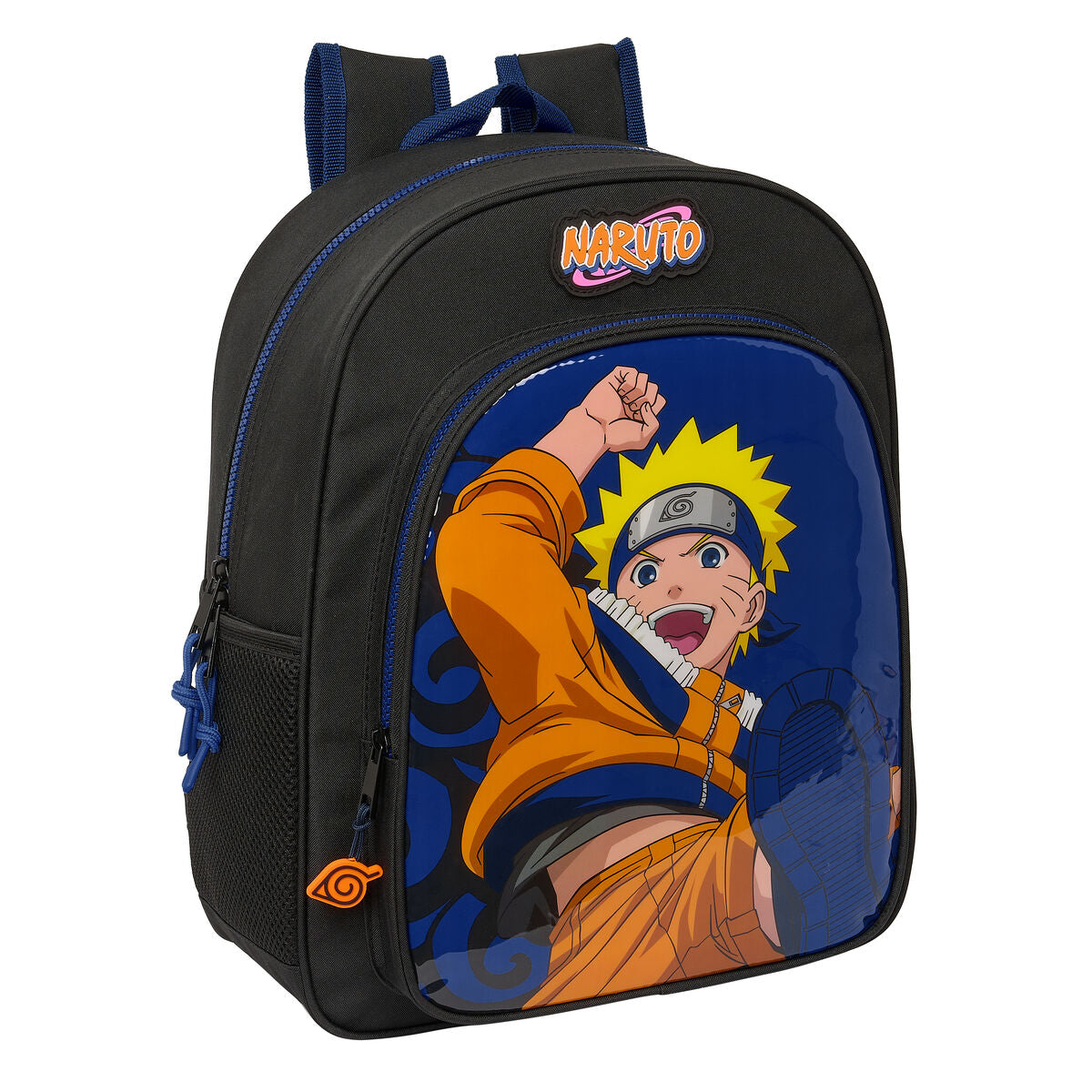 Ghiozdan Naruto Ninja Albastru Negru 32 x 38 x 12 cm - Birou și papetărie, Material școlar și educațional