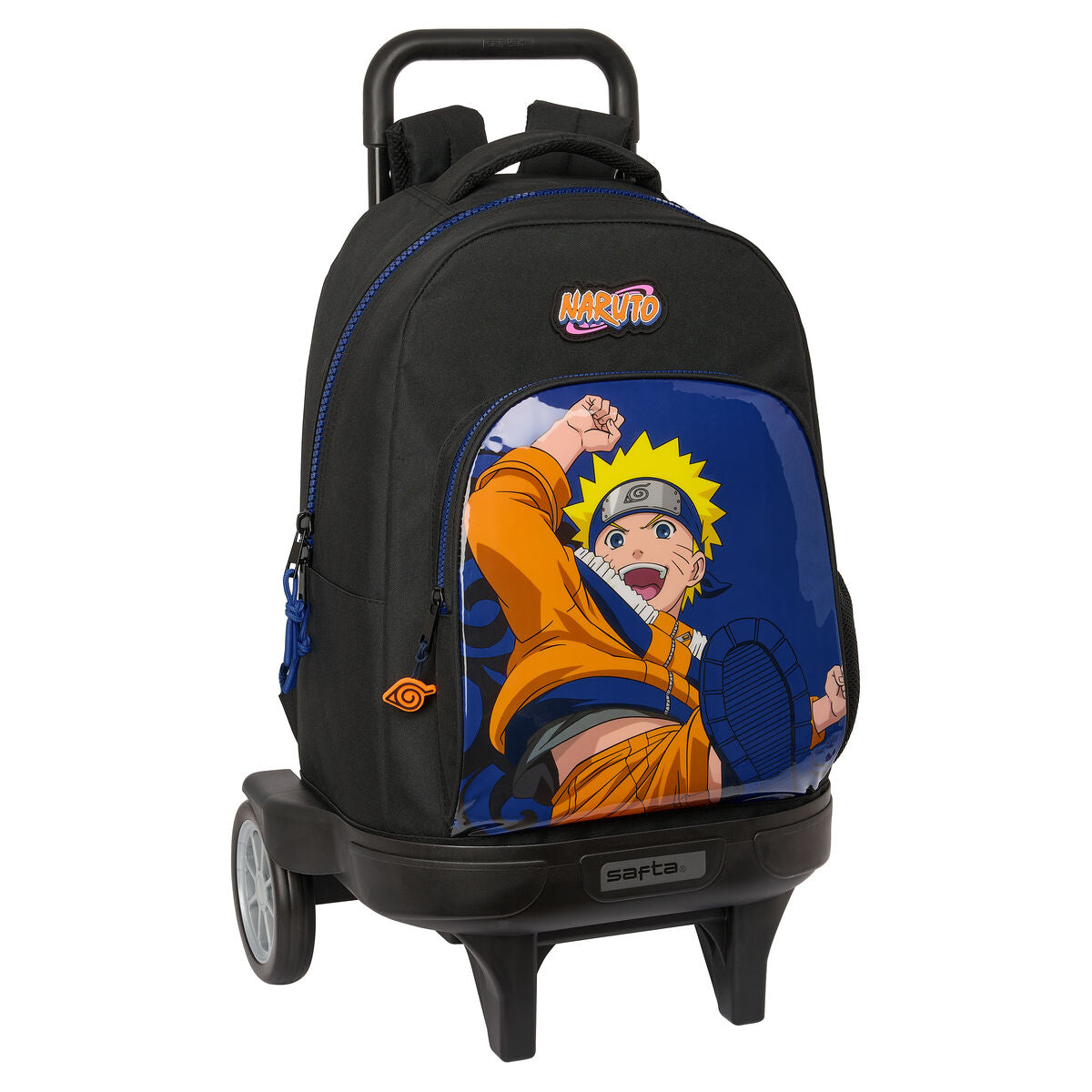 Ghiozdan cu Roți Naruto Ninja Albastru Negru 33 x 45 x 22 cm - Birou și papetărie, Material școlar și educațional
