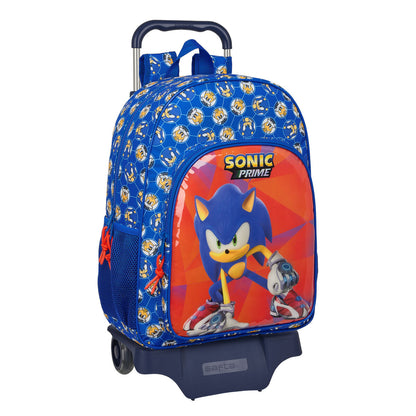 Ghiozdan cu Roți Sonic Prime Albastru 33 x 42 x 14 cm - Birou și papetărie, Material școlar și educațional