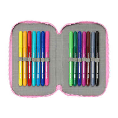 Creion dublu Gabby's Dollhouse Party Roz 12.5 x 19.5 x 4 cm 28 Piese - Birou și papetărie, Material școlar și educațional