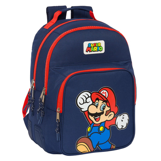 Ghiozdan Super Mario World Bleumarin 32 x 42 x 15 cm - Birou și papetărie, Material școlar și educațional