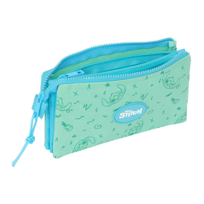 Penar triplu Stitch Aloha Turquoise 22 x 12 x 3 cm - Birou și papetărie, Material școlar și educațional