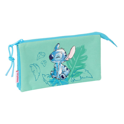 Penar triplu Stitch Aloha Turquoise 22 x 12 x 3 cm - Birou și papetărie, Material școlar și educațional