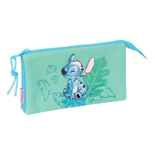 Penar triplu Stitch Aloha Turquoise 22 x 12 x 3 cm - Birou și papetărie, Material școlar și educațional