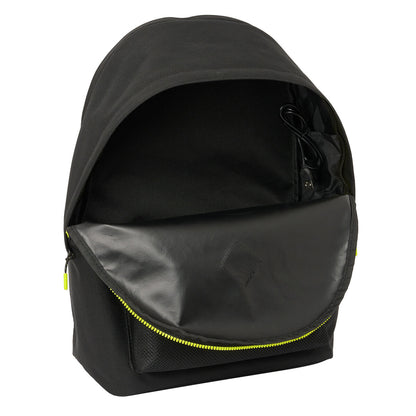 Ghiozdan Munich +usb munich Negru 31 x 44 x 18 cm - Birou și papetărie, Material școlar și educațional
