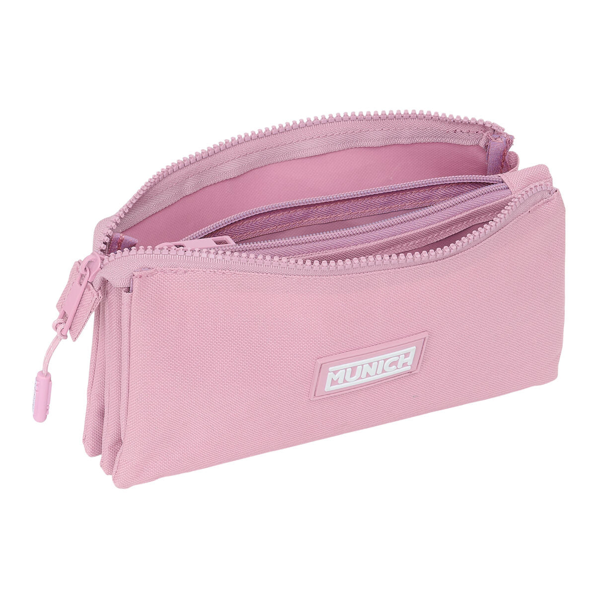 Penar triplu Munich Basic Roz 22 x 12 x 3 cm - Birou și papetărie, Material școlar și educațional