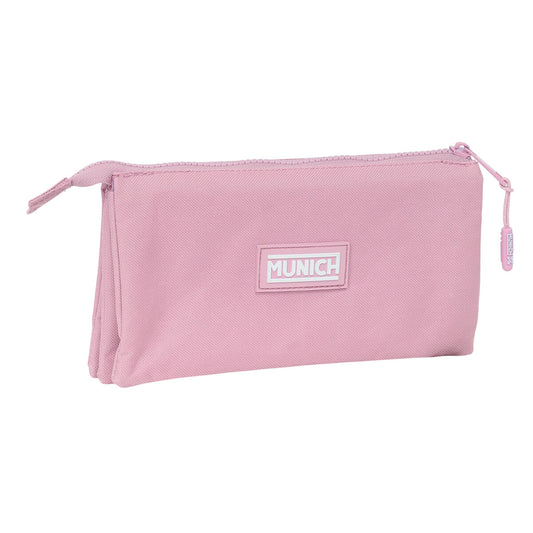 Penar triplu Munich Basic Roz 22 x 12 x 3 cm - Birou și papetărie, Material școlar și educațional
