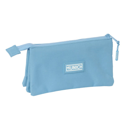 Penar triplu Munich Basic Albastru 22 x 12 x 3 cm - Birou și papetărie, Material școlar și educațional