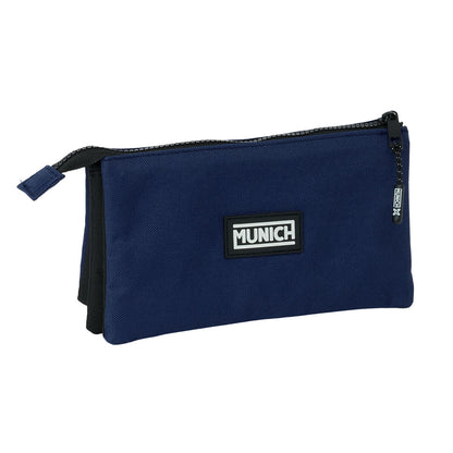 Penar triplu Munich Basic Bleumarin 22 x 12 x 3 cm - Birou și papetărie, Material școlar și educațional