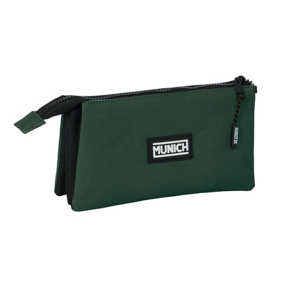 Penar triplu Munich Verde Verde 22 x 12 x 3 cm - Birou și papetărie, Material școlar și educațional