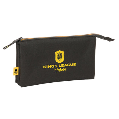 Penar triplu Kings League Negru 22 x 12 x 3 cm - Birou și papetărie, Material școlar și educațional