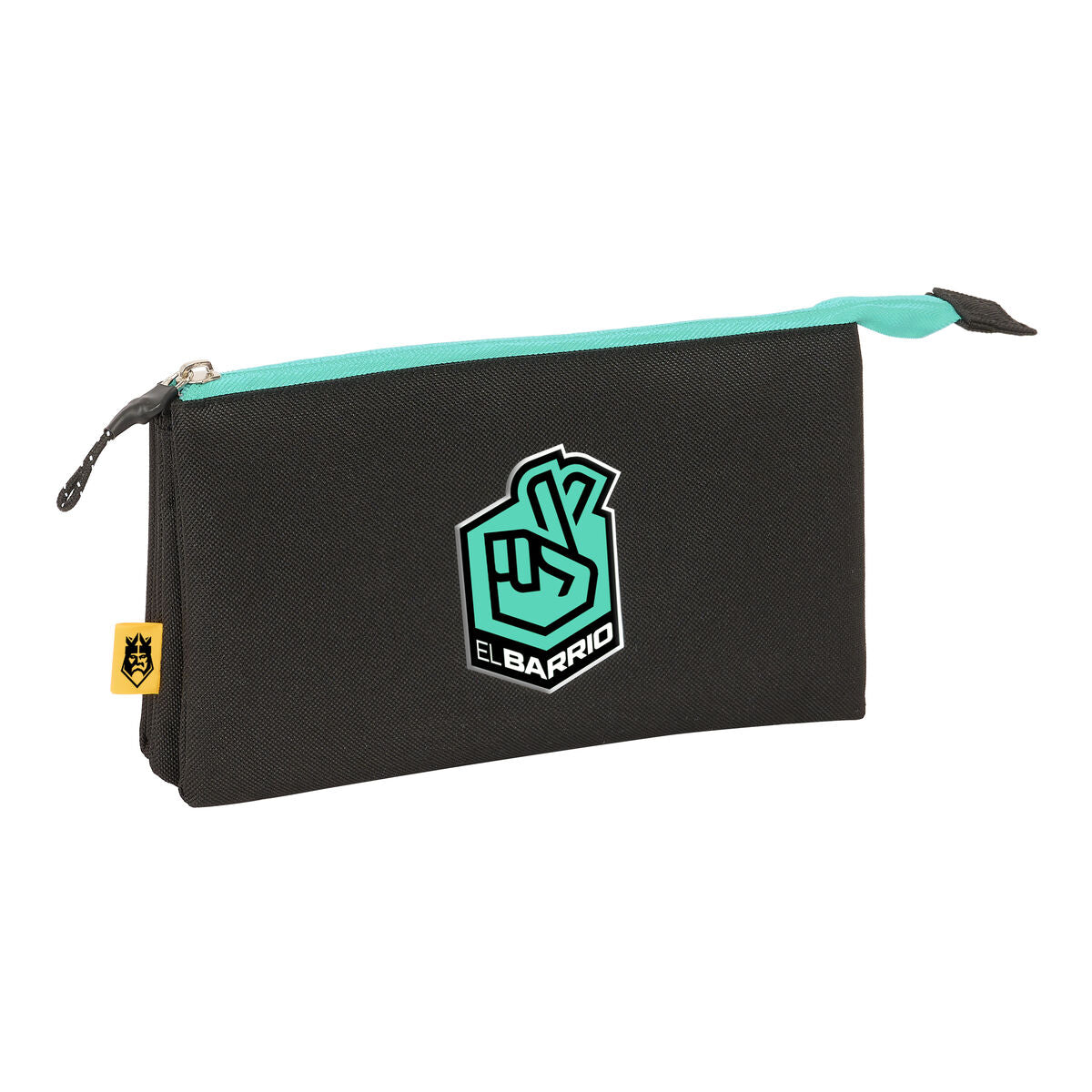 Penar triplu Kings League El barrio Negru 22 x 12 x 3 cm - Birou și papetărie, Material școlar și educațional