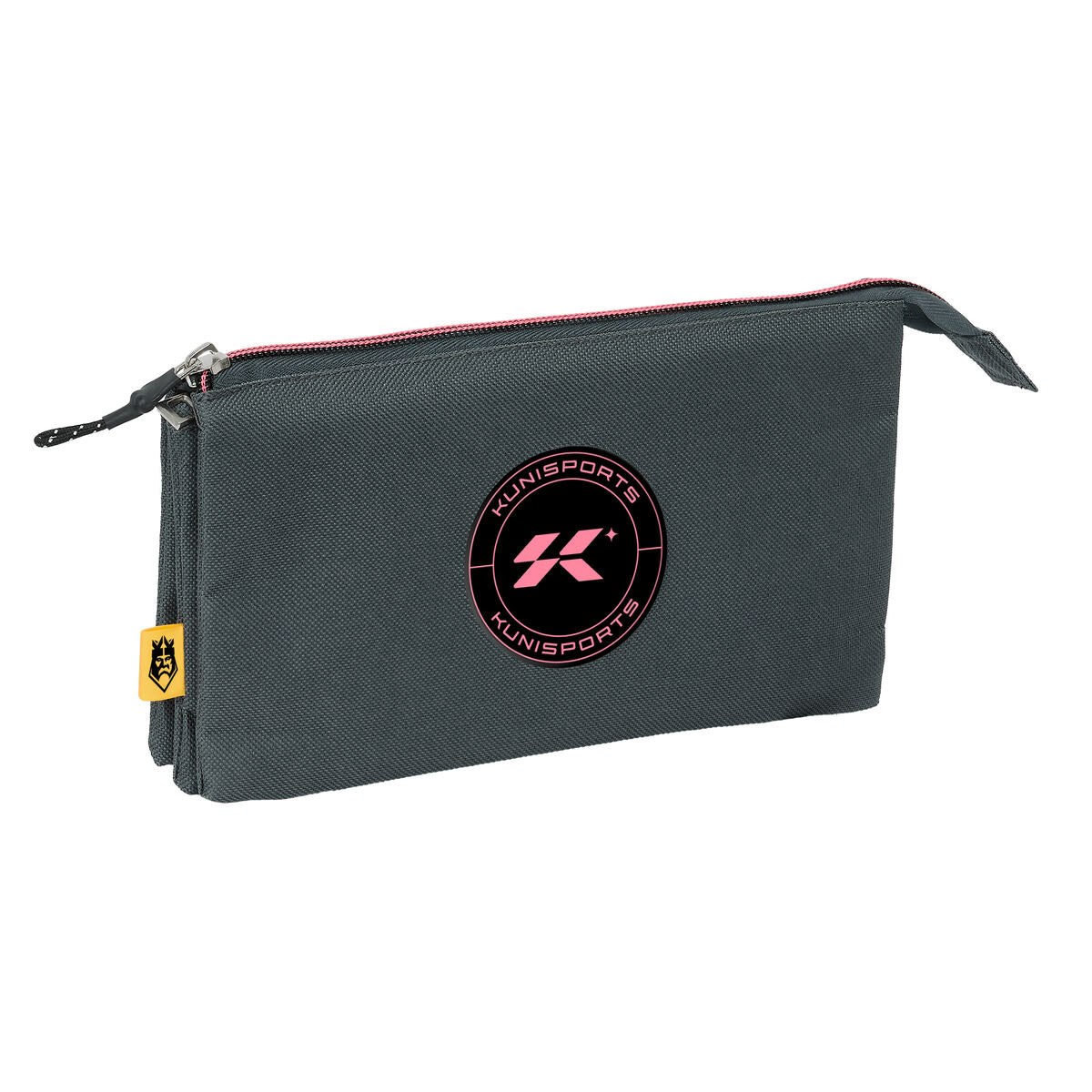 Penar triplu Kings League Kunisport Gri 22 x 12 x 3 cm - Birou și papetărie, Material școlar și educațional