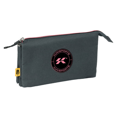 Penar triplu Kings League Kunisport Gri 22 x 12 x 3 cm - Birou și papetărie, Material școlar și educațional