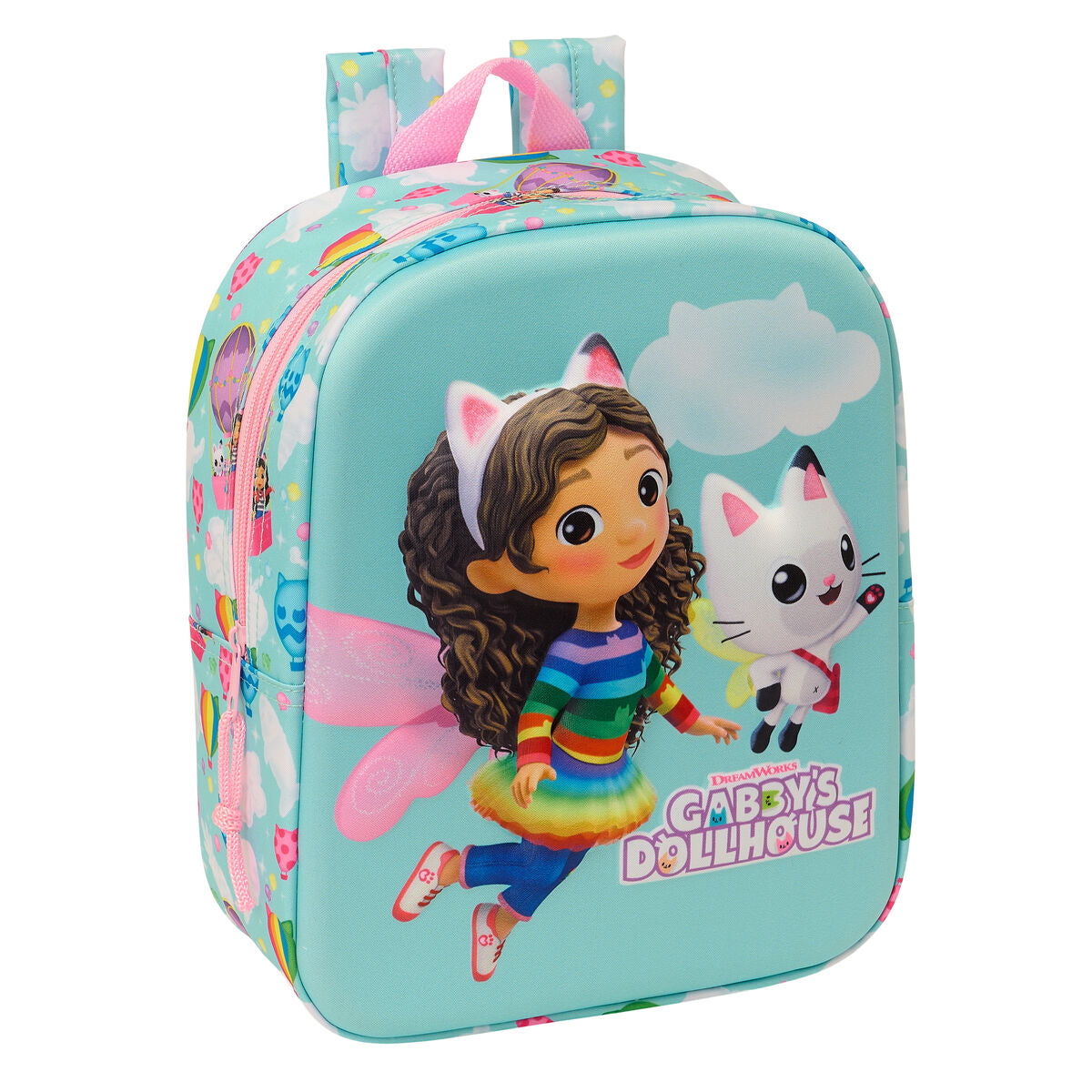 Ghiozdan Gabby's Dollhouse Roz Albastru celest 22 x 27 x 10 cm 3D - Birou și papetărie, Material școlar și educațional