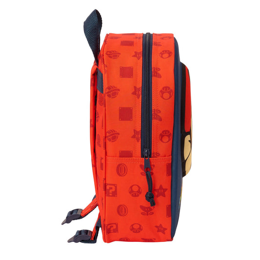 Ghiozdan Super Mario Roșu Bleumarin 22 x 27 x 10 cm - Birou și papetărie, Material școlar și educațional