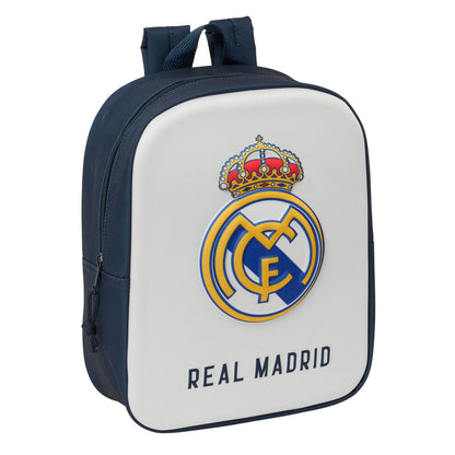 Rucsac pentru Copii Real Madrid C.F. Alb Bleumarin 22 x 27 x 10 cm - Birou și papetărie, Material școlar și educațional