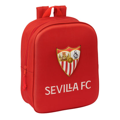 Ghiozdan Sevilla Fútbol Club Roșu 22 x 27 x 10 cm 3D - Birou și papetărie, Material școlar și educațional