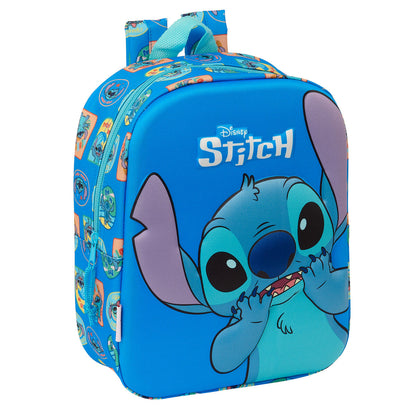 Ghiozdan Lilo & Stitch Albastru 22 x 27 x 10 cm 3D - Birou și papetărie, Material școlar și educațional
